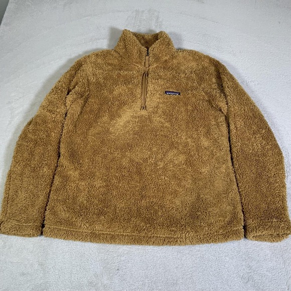 Patagonia Sweaters - Patagonia Sweater Womens Large Brown Fleece 1/4 Zip Mock Neck Pullover Los Gatos